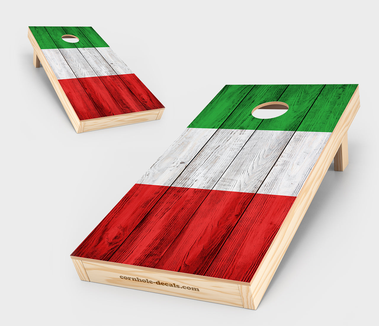 Distressed Italian Flag Cornhole Set – Chuggles Cornhole