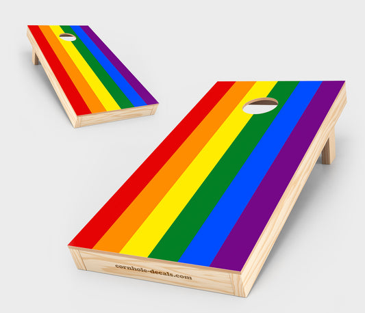 Gay Pride Flag Cornhole Set