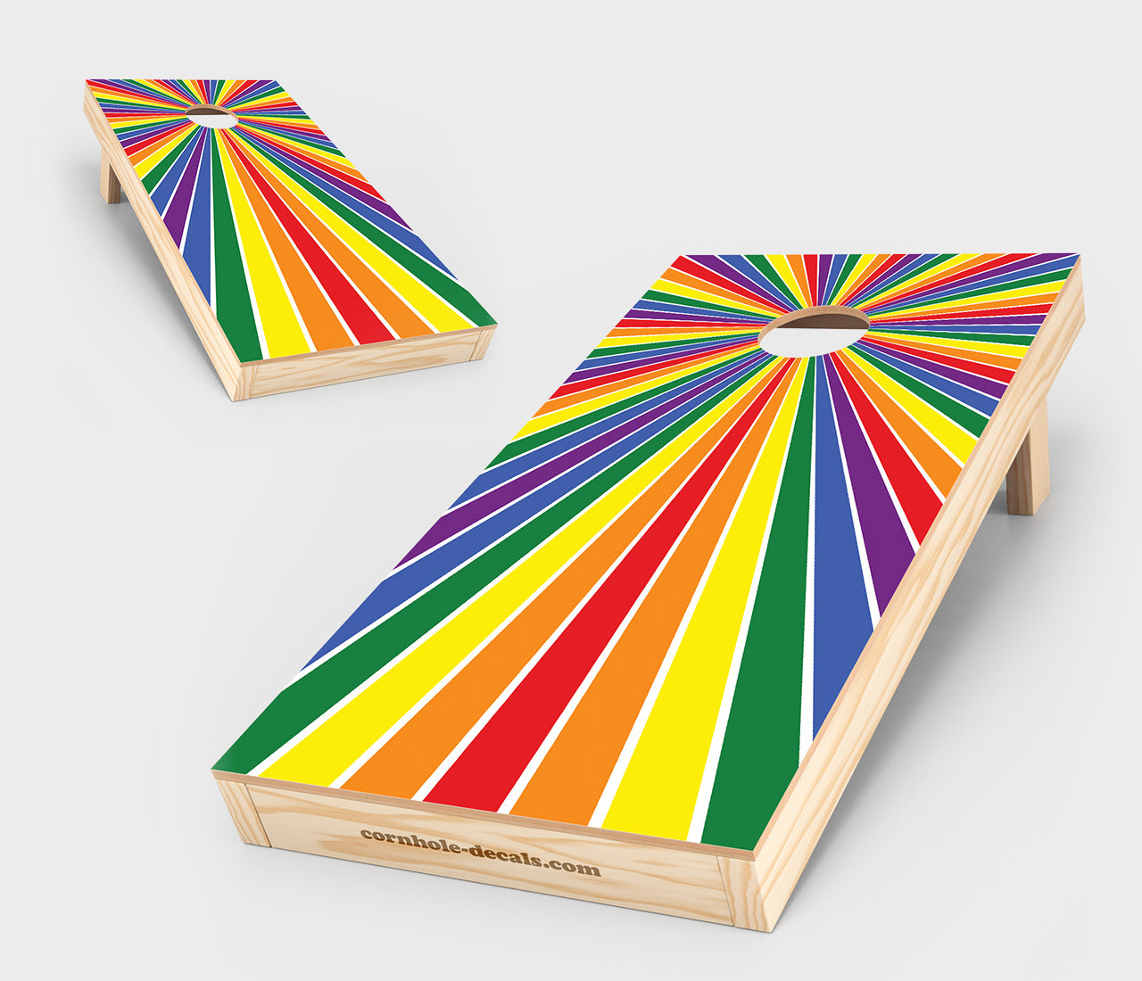 Gay Pride Flag Starburst Cornhole Set