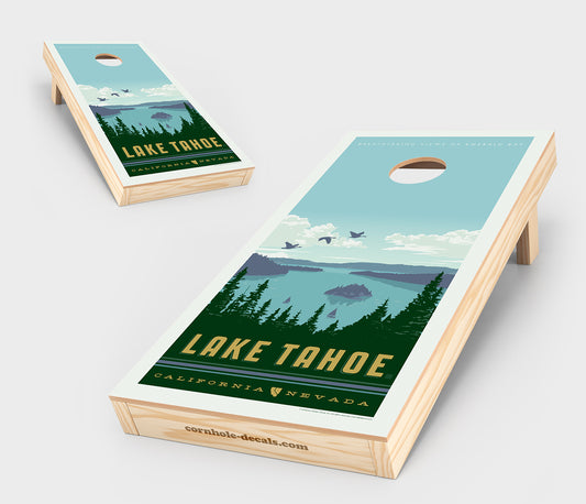 Lake Tahoe – Emerald Bay Cornhole Board Set