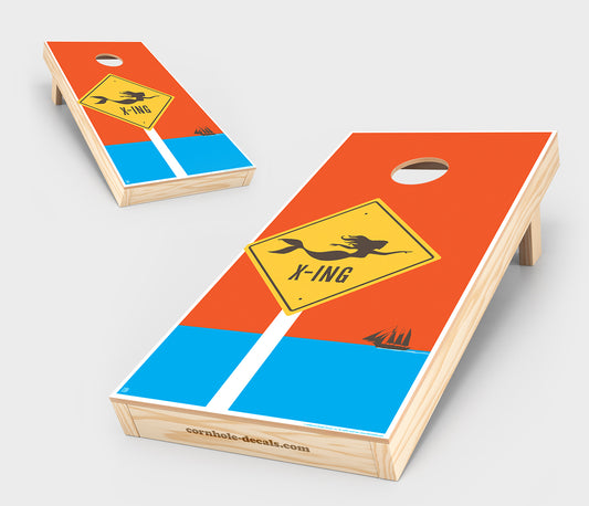 Mermaid Crossing Cornhole Board Set